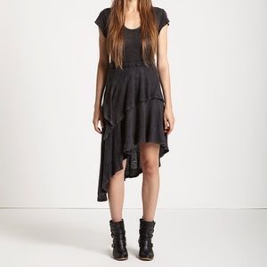 NWT  Free People asymmetric black dress